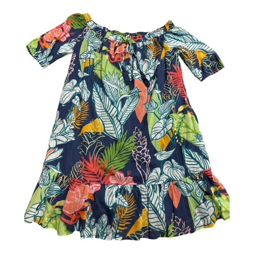 Tori Richard Women's Off the Shoulder Lined Midi Floral Dress-Size S